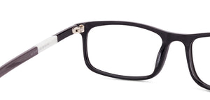 Black Rectangle Full Rim Unisex Eyeglasses by Vincent Chase Online-130701