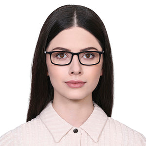 Black Rectangle Full Rim Unisex Eyeglasses by Vincent Chase Online-130701