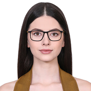 Tortoise Rectangle Full Rim Unisex Eyeglasses by Vincent Chase Online-130705