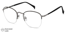 Load image into Gallery viewer, Black Round Half Rim Unisex Eyeglasses by Vincent Chase VC-130657