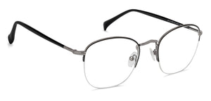 Black Round Half Rim Unisex Eyeglasses by Vincent Chase VC-130657