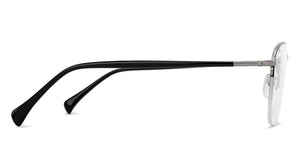 Black Round Half Rim Unisex Eyeglasses by Vincent Chase VC-130657