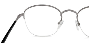 Black Round Half Rim Unisex Eyeglasses by Vincent Chase VC-130657