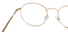 Load image into Gallery viewer, Gold Round Full Rim Narrow Unisex Eyeglasses by Vincent Chase-140394