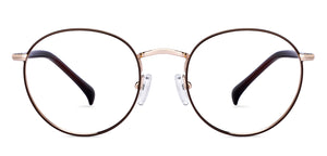 Brown Round Full Rim Unisex Eyeglasses by Vincent Chase-201816