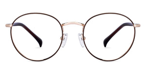 Brown Round Full Rim Unisex Eyeglasses by Vincent Chase-150624