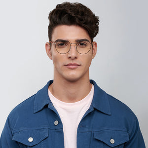 Brown Round Full Rim Unisex Eyeglasses by Vincent Chase VC-202330