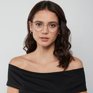 Brown Round Full Rim Unisex Eyeglasses by Vincent Chase VC-202330