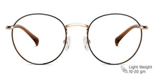 Load image into Gallery viewer, Brown Round Full Rim Unisex Eyeglasses by Vincent Chase-147941