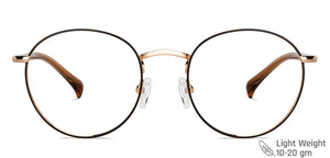 Brown Round Full Rim Unisex Eyeglasses by Vincent Chase-147941