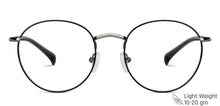 Load image into Gallery viewer, Gunmetal Round Full Rim Unisex Eyeglasses by Vincent Chase-147942