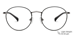 Gunmetal Round Full Rim Unisex Eyeglasses by Vincent Chase-147942
