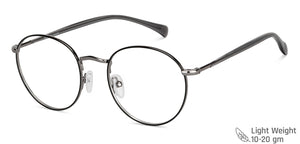 Gunmetal Round Full Rim Unisex Eyeglasses by Vincent Chase-147942