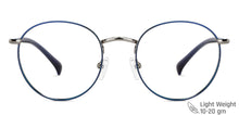 Load image into Gallery viewer, Blue Round Full Rim Unisex Eyeglasses by Vincent Chase-147943