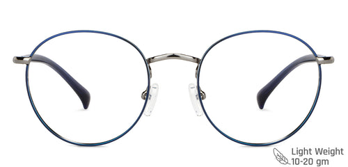 Blue Round Full Rim Unisex Eyeglasses by Vincent Chase-147943