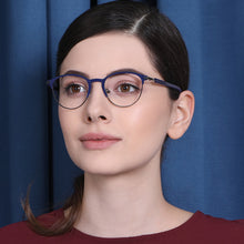 Load image into Gallery viewer, Blue Cat Eye Full Rim Women Eyeglasses by Vincent Chase Online-130662