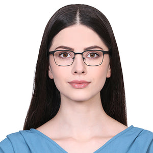 Black Rectangle Full Rim Unisex Eyeglasses by Vincent Chase Online-130665