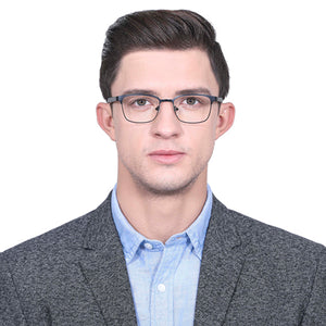 Black Rectangle Full Rim Unisex Eyeglasses by Vincent Chase Online-130665