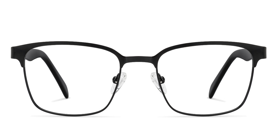 Black Rectangle Full Rim Unisex Eyeglasses by Vincent Chase Online-130665