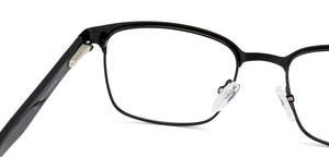 Black Rectangle Full Rim Unisex Eyeglasses by Vincent Chase Online-130665