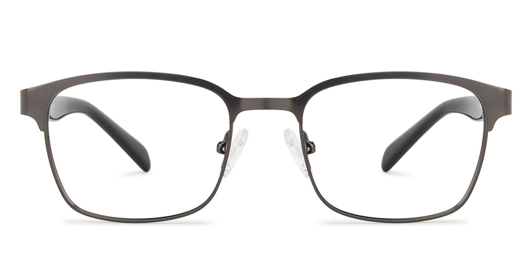 Gunmetal Rectangle Full Rim Unisex Eyeglasses by Vincent Chase Online-140511