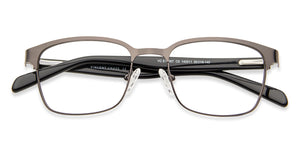 Gunmetal Rectangle Full Rim Unisex Eyeglasses by Vincent Chase Online-140511