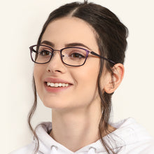 Load image into Gallery viewer, Purple Rectangle Full Rim Unisex Eyeglasses by Vincent Chase VC-130669