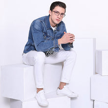 Load image into Gallery viewer, Purple Rectangle Full Rim Unisex Eyeglasses by Vincent Chase VC-130669
