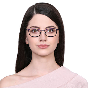 Purple Rectangle Full Rim Unisex Eyeglasses by Vincent Chase VC-130669