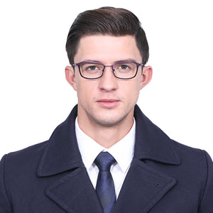 Purple Rectangle Full Rim Unisex Eyeglasses by Vincent Chase VC-130669