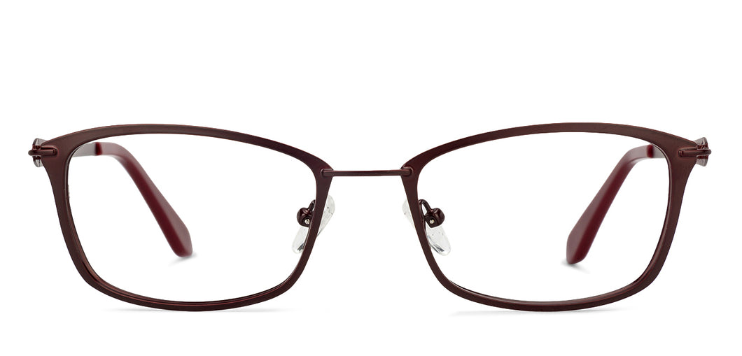 Brown Rectangle Full Rim Unisex Eyeglasses by Vincent Chase Online-136229