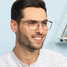 Load image into Gallery viewer, Brown Square Full Rim Unisex Eyeglasses by Vincent Chase Essentials-136610
