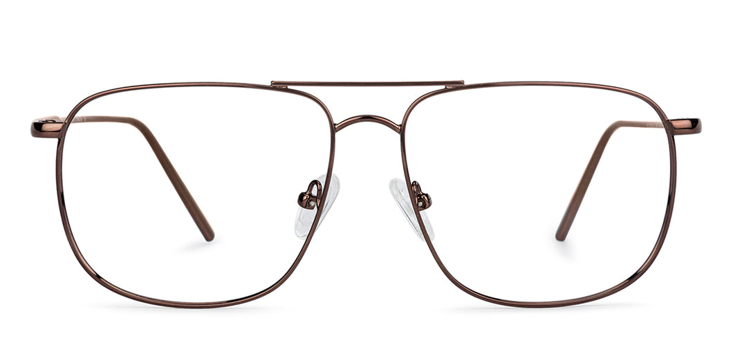 Brown Square Full Rim Unisex Eyeglasses by Vincent Chase Essentials-136610