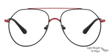 Load image into Gallery viewer, Black Aviator Full Rim Unisex Eyeglasses by Vincent Chase Essentials-130675