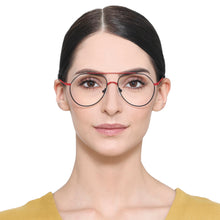 Load image into Gallery viewer, Black Aviator Full Rim Unisex Eyeglasses by Vincent Chase Essentials-130675