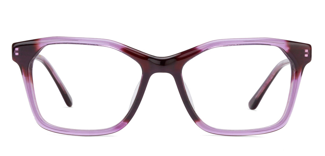 Purple Rectangle Full Rim Women Eyeglasses by Vincent Chase VC-130625