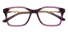 Load image into Gallery viewer, Purple Rectangle Full Rim Women Eyeglasses by Vincent Chase VC-130625