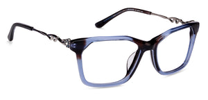 Blue Rectangle Full Rim Women Eyeglasses by Vincent Chase Online-130626