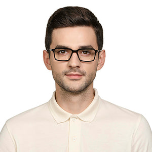 Black Rectangle Full Rim Unisex Eyeglasses by Vincent Chase Online-130627