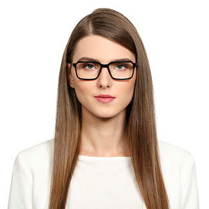 Black Rectangle Full Rim Unisex Eyeglasses by Vincent Chase Online-130627
