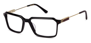 Black Rectangle Full Rim Unisex Eyeglasses by Vincent Chase Online-130627