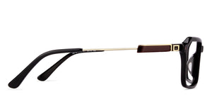Black Rectangle Full Rim Unisex Eyeglasses by Vincent Chase Online-130627