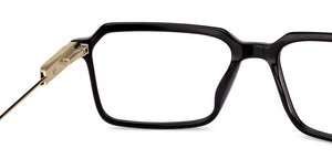 Black Rectangle Full Rim Unisex Eyeglasses by Vincent Chase Online-130627