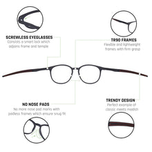 Load image into Gallery viewer, Black Round Full Rim Unisex Eyeglasses by Lenskart Air Online-130633
