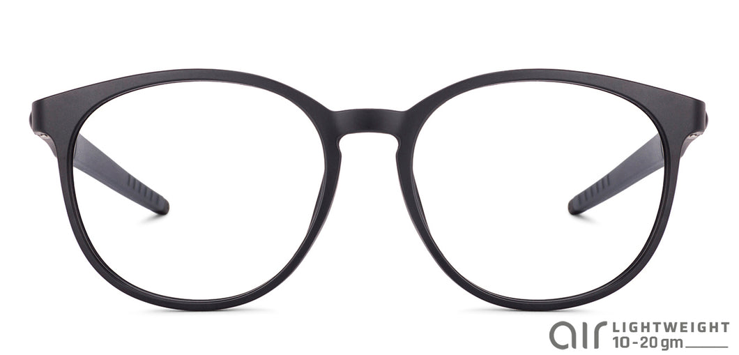 Black Round Full Rim Unisex Eyeglasses by Lenskart Air Online-130634