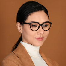 Load image into Gallery viewer, Black Cat Eye Full Rim Women Eyeglasses by Lenskart Air Online-130636
