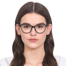 Load image into Gallery viewer, Black Cat Eye Full Rim Women Eyeglasses by Lenskart Air Online-130636