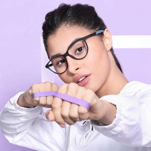 Grey Cat Eye Full Rim Women Eyeglasses by Lenskart Air Online-130637