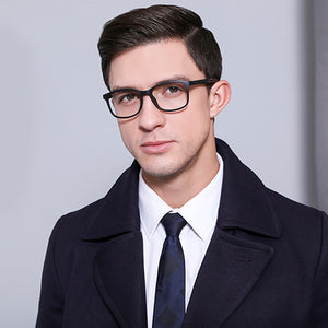 Black Rectangle Full Rim Unisex Eyeglasses by Lenskart Air Online-130638