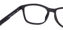 Load image into Gallery viewer, Black Rectangle Full Rim Unisex Eyeglasses by Lenskart Air Online-130638
